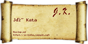 Jó Kata névjegykártya